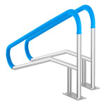 VEVOR Pool Handrail 2 PCS 55 x 32 inch Stainless Steel with Base Plate for Spas