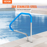 VEVOR Pool Handrail 46 x 37 inch Stainless Steel (Pre-built) for Indoor/Outdoor - Front View