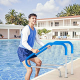 VEVOR Pool Handrail 46 x 37 inch Stainless Steel (Pre-built) for Indoor/Outdoor - Low Angle