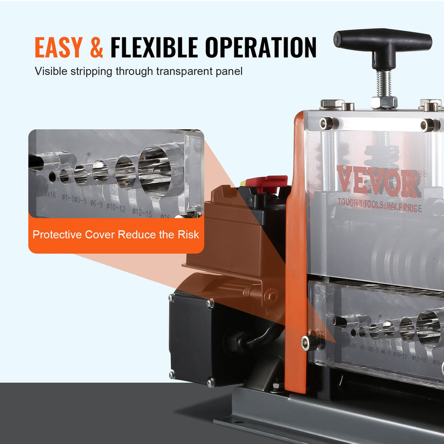 VEVOR Electric Wire Stripping Machine Copper Cable Stripper 1.5-25 mm 60 W