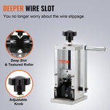 VEVOR Manual Wire Stripping Machine, 0.06''-0.98'' Copper Stripper with Hand Crank or Drill Powered, Visible Stripping Depth Reference, Portable Aluminum Frame Wire Peeler for Scrap Copper Recycling - Top-Down View
