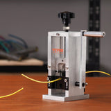 VEVOR Manual Wire Stripping Machine, 0.06''-0.98'' Copper Stripper with Hand Crank or Drill Powered, Visible Stripping Depth Reference, Portable Aluminum Frame Wire Peeler for Scrap Copper Recycling - Low Angle