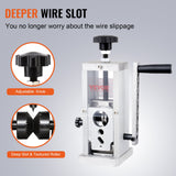 VEVOR Manual Wire Stripping Machine, 0.06''-1.5'' Copper Stripper with Hand Crank or Drill Powered, Visible Stripping Depth Reference, Portable Aluminum Frame Wire Peeler for Scrap Copper Recycling - Top-Down View