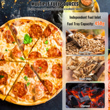 VEVOR Outdoor Pizza Oven, 12" Wood Fired Pizza Ovens, Pellet Pizza Stove with Thermometer, Portable Pizza Maker for Outside Backyard Patio Camping,