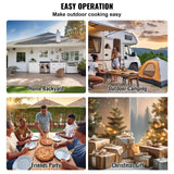 VEVOR Outdoor Pizza Oven, 12" Wood Fired Pizza Ovens, Pellet Pizza Stove with Thermometer, Portable Pizza Maker for Outside Backyard Patio Camping,