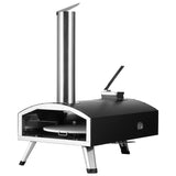 VEVOR Outdoor Pizza Oven, 12" Wood Fired Pizza Ovens, Pellet Pizza Stove with Built-in Thermometer, with Thickened Cordierite, Rotating Pizza Stone,