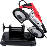 VEVOR Portable Band Saw,with Removable Alloy Steel Base Cordless Band Saw,127mm Cutting Capacity Hand held Band Saw,Variable Speed Portable Bandsaw,
