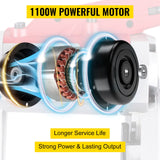 VEVOR Variable-Speed 127mm Deep Cut Portable Band Saw 220V 10Amp Motor Handheld - Side View