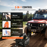 VEVOR 3-in-1 Electric Hoist Winch, 500 kg Capacity, 1500W Portable Power Winch Crane, 7 m Lifting Height, 4 m/min with Wired and Wireless Remote Control, for Garage, Warehouse, Factory Lifting Towing - Front View