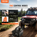 VEVOR 2-in-1 Electric Hoist Winch, 500 kg Lifting Capacity, 1500W Portable Power Winch Crane, 7 m Lifting Height, 4 m/min with Wired Remote Control, for Garage, Warehouse, Factory Lifting & Towing - Front View