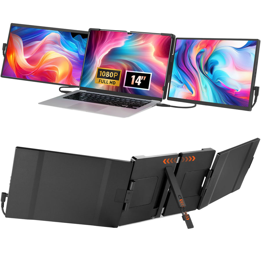 Laptop Screen Extender 14" HD 1080P Portable Monitor for 13"-17" Laptop