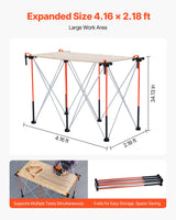 VEVOR Portable Folding Workstand 1267 x 665 mm Collapsible Work Stand 1135 kg