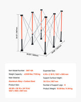 VEVOR Portable Folding Workstand 1267 x 665 mm Collapsible Work Stand 1135 kg