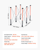 VEVOR Portable Folding Workstand 1267 x 665 mm Collapsible Work Stand 1135 kg - Close-Up Angle