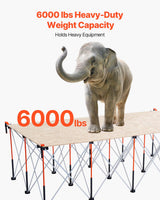 VEVOR Portable Folding Workstand 2455 x 1260 mm Collapsible Work Stand 2724 kg - Front View