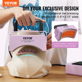 VEVOR Hat Press Machine Mini Hat Heat Press for Caps 5.9x3.15 inch Plate Purple - Front View