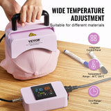 VEVOR Hat Press Machine Mini Hat Heat Press for Caps 5.9x3.15 inch Plate Purple - Side View