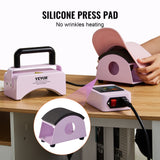 VEVOR Hat Press Machine Mini Hat Heat Press for Caps 5.9x3.15 inch Plate Purple - Top-Down View