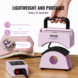 VEVOR Hat Press Machine Mini Hat Heat Press for Caps 5.9x3.15 inch Plate Purple - 45-Degree Angle