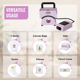 VEVOR Hat Press Machine Mini Hat Heat Press for Caps 5.9x3.15 inch Plate Purple - Rear View