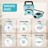 VEVOR Hat Press Machine Mini Hat Heat Press for Caps 5.9x3.15 inch Plate Green - Rear View