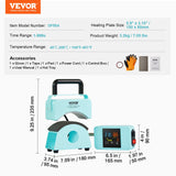 VEVOR Hat Press Machine Mini Hat Heat Press for Caps 5.9x3.15 inch Plate Green - Close-Up Angle