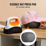 VEVOR Hat Press Machine Mini Hat Heat Press for Caps 6.1 x 3.5 inch Plate White - Top-Down View