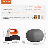 VEVOR Hat Press Machine Mini Hat Heat Press for Caps 6.1 x 3.5 inch Plate White - Close-Up Angle
