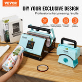 VEVOR 2 in 1 Tumbler and Hat Heat Press Machine Heat Machine for Caps Hats Mugs - Front View