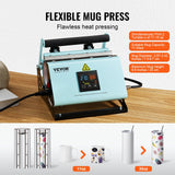 VEVOR 2 in 1 Tumbler and Hat Heat Press Machine Heat Machine for Caps Hats Mugs - Top-Down View