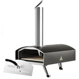 VEVOR Outdoor Pizza Oven, 12-inch, Wood Pellet and Charcoal Fired Pizza Maker, Portable Outside Stainless Steel Pizza Grill with Pizza Stone, Waterproof Cover, Shovel, Wood Burner for Backyard Camping - Extra Image