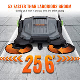 VEVOR Walk-behind Hand Push Floor Sweeper 25.6