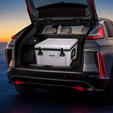 VEVOR Insulated Portable Cooler, 49 L, Holds 50 Cans, Ice Retention Hard Cooler with Heavy Duty Handle, Ice Chest Lunch Box for Camping, Beach, Picnic, Travel, Outdoor, Keeps Ice for up to 6 Days - Low Angle