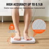 VEVOR Portable Medical Scale, Professional Physician Scale for Weighing - with Anti-slip Platform, 2 Units, Hold & Tare Function, Digital Physician Weight Scale for Gym Home Hospital, 440LBS Capacity - Side View
