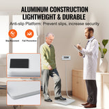 VEVOR Portable Medical Scale, Professional Physician Scale for Weighing - with Anti-slip Platform, 2 Units, Hold & Tare Function, Digital Physician Weight Scale for Gym Home Hospital, 440LBS Capacity - Top-Down View