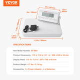 VEVOR Portable Medical Scale, Professional Physician Scale for Weighing - with Anti-slip Platform, 2 Units, Hold & Tare Function, Digital Physician Weight Scale for Gym Home Hospital, 440LBS Capacity - Close-Up Angle