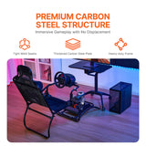 VEVOR Racing Wheel Stand Foldable for Logitech G923/G920/G29 Compact - Side View