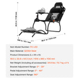 VEVOR Racing Wheel Stand Foldable for Logitech G923/G920/G29 Compact - Close-Up Angle