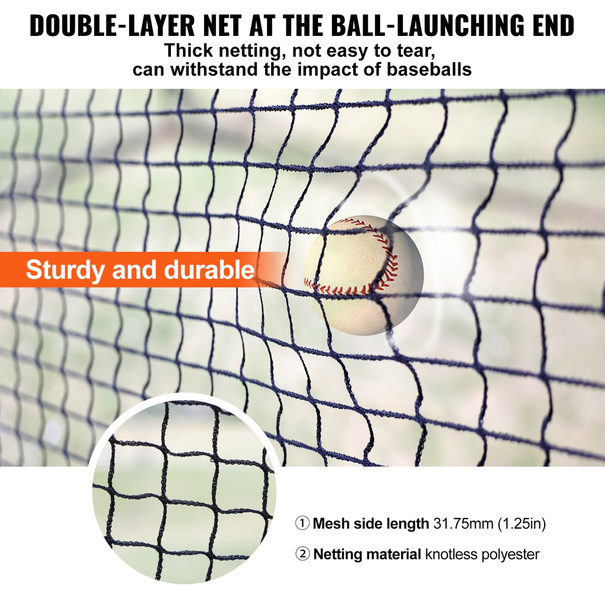 VEVOR Baseball Batting Cage, Softball and Baseball Batting Cage Net and Frame, 22x12x8ft Practice Portable Cage Net with Carry Bag, Heavy Duty