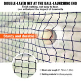 VEVOR Baseball Batting Cage, Softball and Baseball Batting Cage Net and Frame, 22x12x8ft Practice Portable Cage Net with Carry Bag, Heavy Duty Enclosed Pitching Cage, for Backyard Batting Hitting Training 670CM - Side View