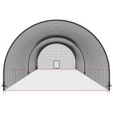 VEVOR Baseball Batting Cage, Softball and Baseball Batting Cage Net and Frame, 22x12x8ft Practice Portable Cage Net with Carry Bag, Heavy Duty
