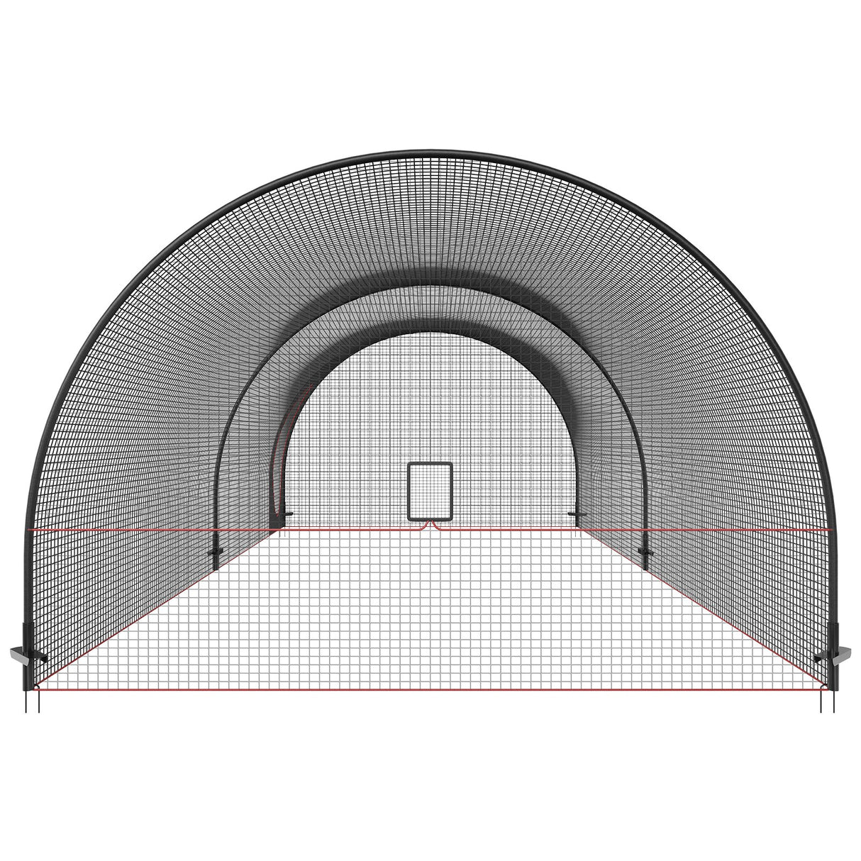 VEVOR Baseball Batting Cage, Softball and Baseball Batting Cage Net and Frame, 22x12x8ft Practice Portable Cage Net with Carry Bag, Heavy Duty Enclosed Pitching Cage, for Backyard Batting Hitting Training 670CM