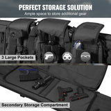 VEVOR Rifle Bag 42 inch Tactical Double Long Gun Bag for 2 Rifles & 2 Pistols - Top-Down View