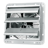 Shutter Exhaust Fan, 254 mm High-speed 1400RPM 753 CFM, Aluminum Wall Mount Attic Fan with AC-motor, Ventilation and Cooling for Greenhouses, Garages, Sheds, Shops - Extra Image
