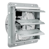 Shutter Exhaust Fan, 254 mm High-speed 1400RPM 753 CFM, Aluminum Wall Mount Attic Fan with AC-motor, Ventilation and Cooling for Greenhouses, Garages, Sheds, Shops - Extra Image