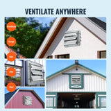 Shutter Exhaust Fan, 305 mm High-speed 1400RPM 1084 CFM, Aluminum Wall Mount Attic Fan with AC-motor, Ventilation and Cooling for Greenhouses, Garages, Sheds, Shops