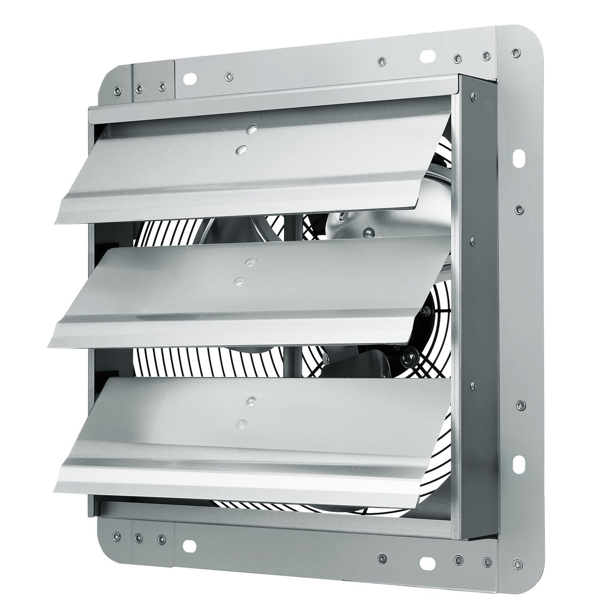 Shutter Exhaust Fan, 305 mm High-speed 1400RPM 1084 CFM, Aluminum Wall Mount Attic Fan with AC-motor, Ventilation and Cooling for Greenhouses, Garages, Sheds, Shops