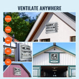 Shutter Exhaust Fan, 406 mm High-speed 1400RPM 1506 CFM, Aluminum Wall Mount Attic Fan with AC-motor, Ventilation and Cooling for Greenhouses, Garages, Sheds, Shops - Rear View