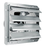 Shutter Exhaust Fan, 406 mm High-speed 1400RPM 1506 CFM, Aluminum Wall Mount Attic Fan with AC-motor, Ventilation and Cooling for Greenhouses, Garages, Sheds, Shops - Extra Image