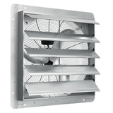Shutter Exhaust Fan, 610 mm High-speed 1400RPM 2892 CFM, Aluminum Wall Mount Attic Fan with AC-motor, Ventilation and Cooling for Greenhouses, Garages, Sheds, Shops - Extra Image
